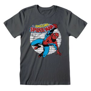 Marvel Comics - "Spidey Spotlight" T-Shirt für Herren/Damen Uni HE786 (S) (Anthrazit/Rot/Weiß)
