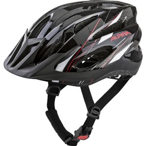 Alpina Herren Fahrradhelm Bikehelm MTB 17 schwarz weiss rot, Größe:58-61