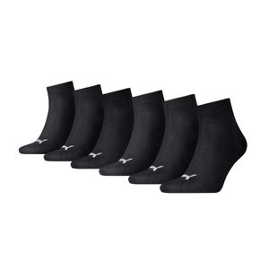 PUMA Uni Quarter-Socken, 6er Pack - Sneaker, ECOM, Logo, uni Schwarz 43-46