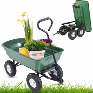 Ekspand | Gartenwagen 3-in-1 - 85L - Dunkelgrün - Hochwertig und Multifunktional - 250 kg Tragkraft
