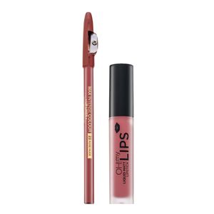 Eveline OH! My Velvet Lips Matt Lip Kit 03 Rose Nude Lippenset für einen matten Effekt 4,5 ml