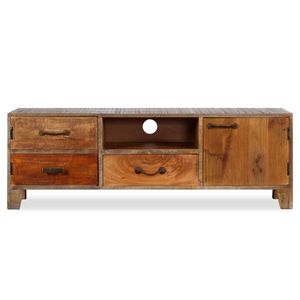 vidaXL TV-Schrank Massivholz Vintage 118x30x40 cm