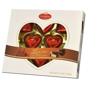 Carstens Lübecker Edel Marzipan Herzen Classic mit Zartbitter 100g