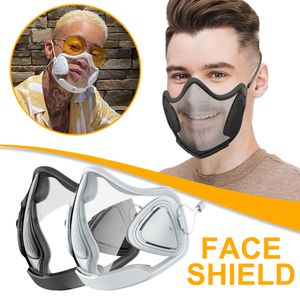 Sicherheit Transparente Schutzmaske Wiederverwendbare transparente staubfeste Maske,Weiß