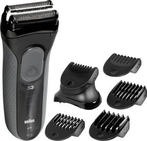 Braun Elektrorasierer Series 3 3000BT Shave&Style 3-in-1 mit Präzisionstrimmer und 5 Kammaufsätzen