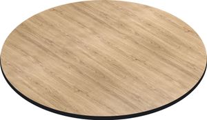 COMPACT | Gastro HPL Tischplatte | Ø 60 cm | Eiche | Rund | Gastro HPL Tischplatte