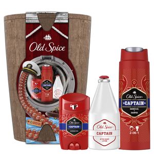 Old Spice Geschenkset - Barrel Captain - 1 Deo-Stick, 1 Duschgel, 1 After-Shave-Lotion