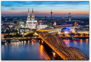 Köln Skyline Wandbild in verschiedenen Größen 90x60cm