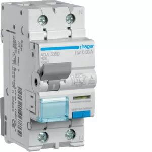 HAGER ADA506D FI/LS-Schalter 1polig+N 10kA B6A 0, 03A A