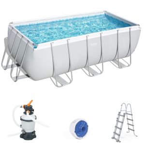 Bestway 56457 Rechteckig Aufstellpool aus Stahl Power Steel 412x201x122 cm