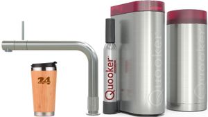 »QUOOKER FRONT Festauslauf Edelstahl COMBI B mit CUBE 2 *Der Wasserhahn, der alles kann! (22FRONTRVSCUBE)« (2-St) 100°C Kochendwasserhahn