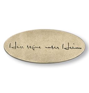 Haussegen Herr segne unser Heim 15 cm Bronze