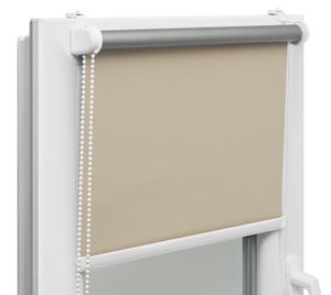 Thermorollo 130x150cm Verdunkelungsrollo ohne Bohren, Thermobeschichtung, Thermorollo Fenster Grau, Sonnenschutz zu 100% verdunkelnd