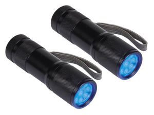 2er Set LED Ultraviolett Taschenlampen, UV-Licht für fluoreszierende Stoffe