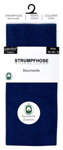 Yenita® Baumwoll Strickstrumpfhose 40-42 marineblau
