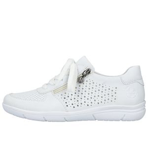 Rieker Damen Halbschuhe Sneaker Schnürung L7405, Größe:40 EU, Farbe:Weiß