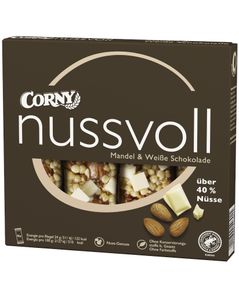 Müsliriegel NUSSVOLL Mandel & Weiße Schokolade von Corny, 4x24g