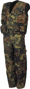 Dětský oblek MFH, vesta a kalhoty, odnímatelné nohavice, flecktarn