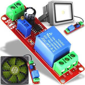 Moduł timera NE555 - 12V DC, regulowany timer 0-10s, częstotliwość i cykl pracy, do projektów Arduino Raspberry Pi, łatwy w instalacji Retoo