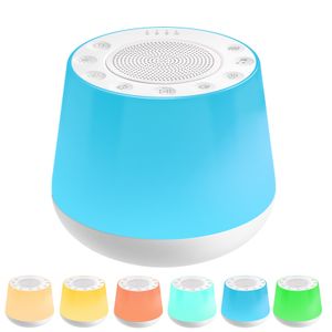 White Noise Machine Baby Einschlafhilfe Dimmbar LED Nachtlicht mit 32 Beruhigende Klängen und 4 Timer-Einstellungen