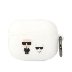 Karl Lagerfeld Silikónové puzdro Karl & Choupette - AirPods Pro (biele)
