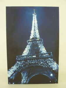 LED Leinwandbild 3D Wandbild mit Beleuchtung Wanddekoration : Eiffelturm