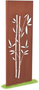 Edelrost, Sichtschutz "Bambus", Edelrost, H=158 cm, Breite 60 cm