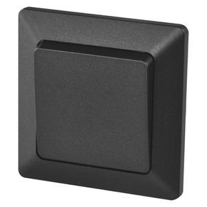 EMOS Wechselschalter schwarz, Lichtschalter mit einer Wippe, 250 V, 10 AX, ohne Unterputzdose, für Innen, A6100.5
