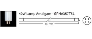 UVC Ersatzlampen 40 Watt weiß Amalgam GPHA357T5LPH 357mm  Aquaforte Tauch UVC