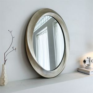 WISFOR Wandspiegel, Retro Dekospiegel Schminkspiegel Badspiegel, Spiegel für WohnzimmerSchlafzimmer Badzimmerl Flur, Glas