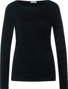 Street One Softes Langarmshirt, black
