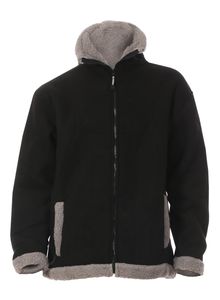 Arbeits Fleece - Jacke, schwarz/grau, Größe XL