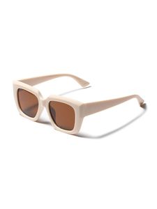 VeyRey-Frauen Sonnenbrille eckiger Solbrit brown