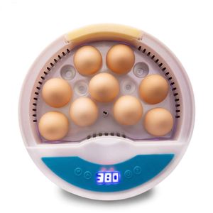 Topchances Vollautomatische Inkubator, 9 Hühnereier & 4 Wachteleier Brutapparat mit LED Temperaturanzeige Für Huhn, Ente, Gans, Taube, Wachtel