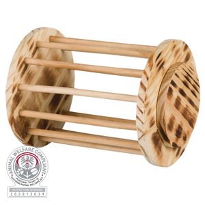 Trixie Heuraufe Rolle aus geflammtem Holz
