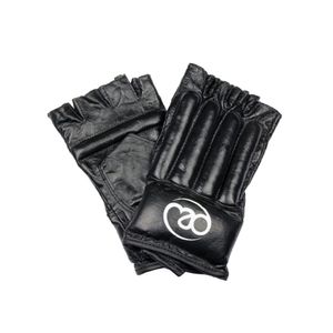 Fitness Mad - Herren/Damen Unisex Boxsack-Handschuhe, Leder, Boxen MQ895 (L) (Schwarz)