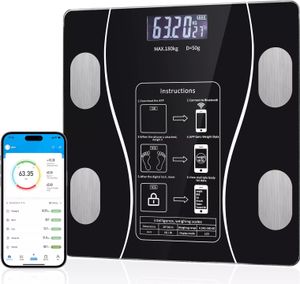 Personenwaage Digital, Körperfettwaage, Waage mit APP, Bluetooth Waage für Körperfett, mit BMI-Messung und automatischer Kalibrierung, LCD Display Personenwaage Digital, Körperfettwaage, Waage mit APP, Bluetooth Waage für Körperfett, mit BMI-Messung und automatischer Kalibrierung, LCD Display