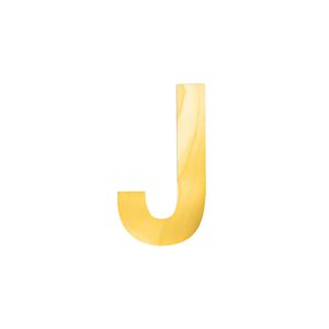 Oblique Unique Bügelbild Buchstabe J Bügelfolie für DIY Gestaltung Beschriftung von Kleidungsstücken uvm. - gold