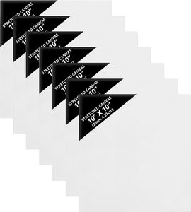 Belle Vous 7 Stück Leinwände zum Bemalen 25x25 cm - Kleine Leinwand Ölfarben - Leinwand zum Bemalen Set Geeignet für Acryl- und Ölmalerei sowie zum