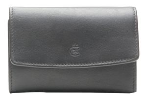 Esquire Leder Schlüsselmäppchen Logo Key Case Black schwarz