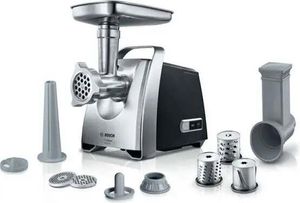 Bosch MFW68640, 800 W, Czarny, Stal nierdzewna, 8 mm, 4,3 kg/min, 2200 W