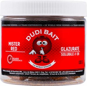Dudi Bait Mister Red Super Hot Fast Working 20mm 100g Kuličky na háček