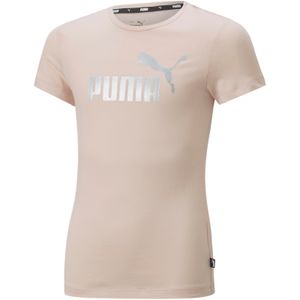 PUMA Ess+ Metallic Logo T-Shirt Mädchen rose quartz 164