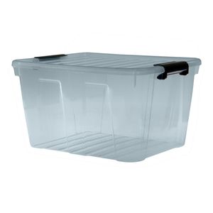Aufbewahrungsbox mit Deckel Klickverschluss Aufbewahrungsbehälter Stapelbar 30 Liter