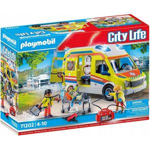 PLAYMOBIL City Life 71202 Rettungswagen mit Licht und Sound