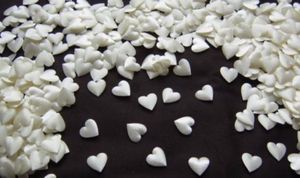 Streudeko Herzen Weiß 1,3cm 500 Stück - Hochzeit Tischdeko Satin Glanz