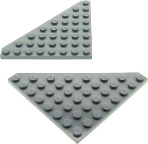 2x Lego Keil Bau Platte 8x8 neu-hell grau Dreieck Ecke Flügel schräg 30504