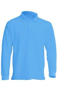 Poloshirt für Herren Langarm POLO REGULAR MAN LS - Sky Blau, M