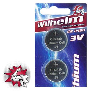 2 x Wilhelm CR2430 Blister Lithium Knopfzellen