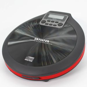 Aiwa PCD-810RD ROT Schwarz tragbarer CD/CD-R/MP3 Spieler, mit Earphones und Tasche, ESP, CD-Player, CD-Spieler, mobil, unterwegs, Musik, 120 Sekunden Anti Shock